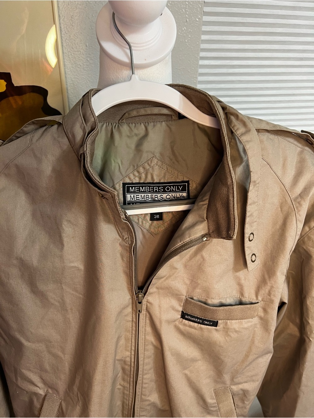 Vintage 80S Thailand Members Only
Cream Jacket 38 Or Medium - Picture 5 of 14